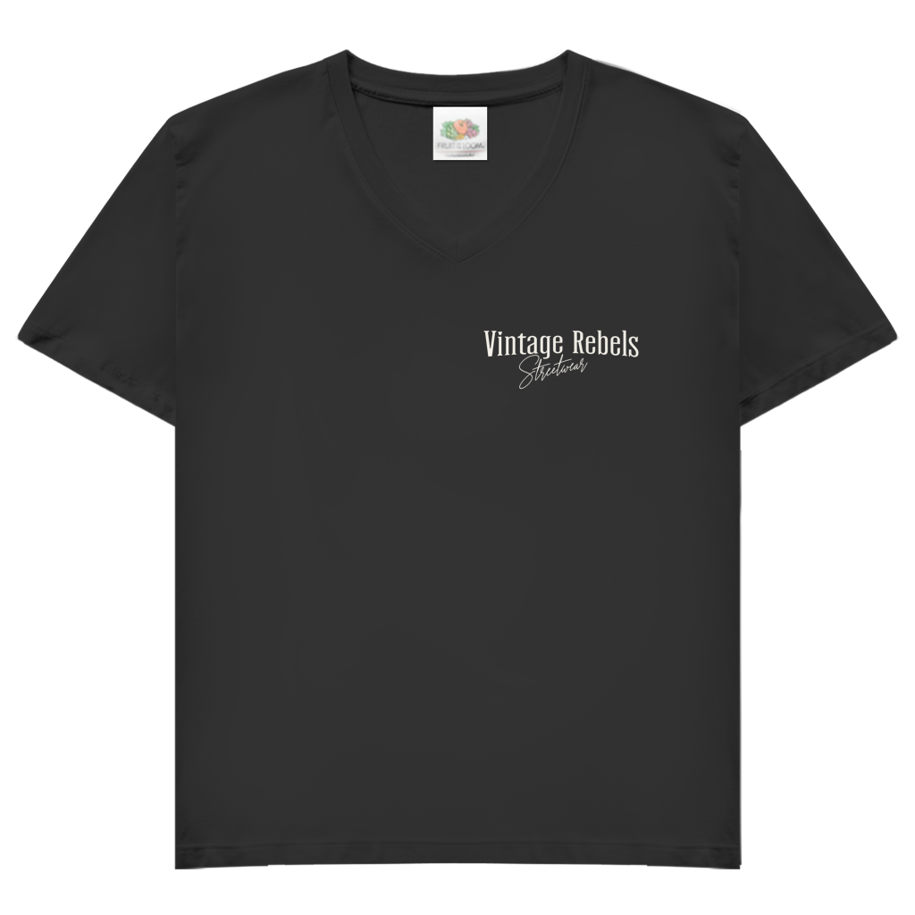 T-Shirt V Neck " RIDE " Brust- & Rückendruck