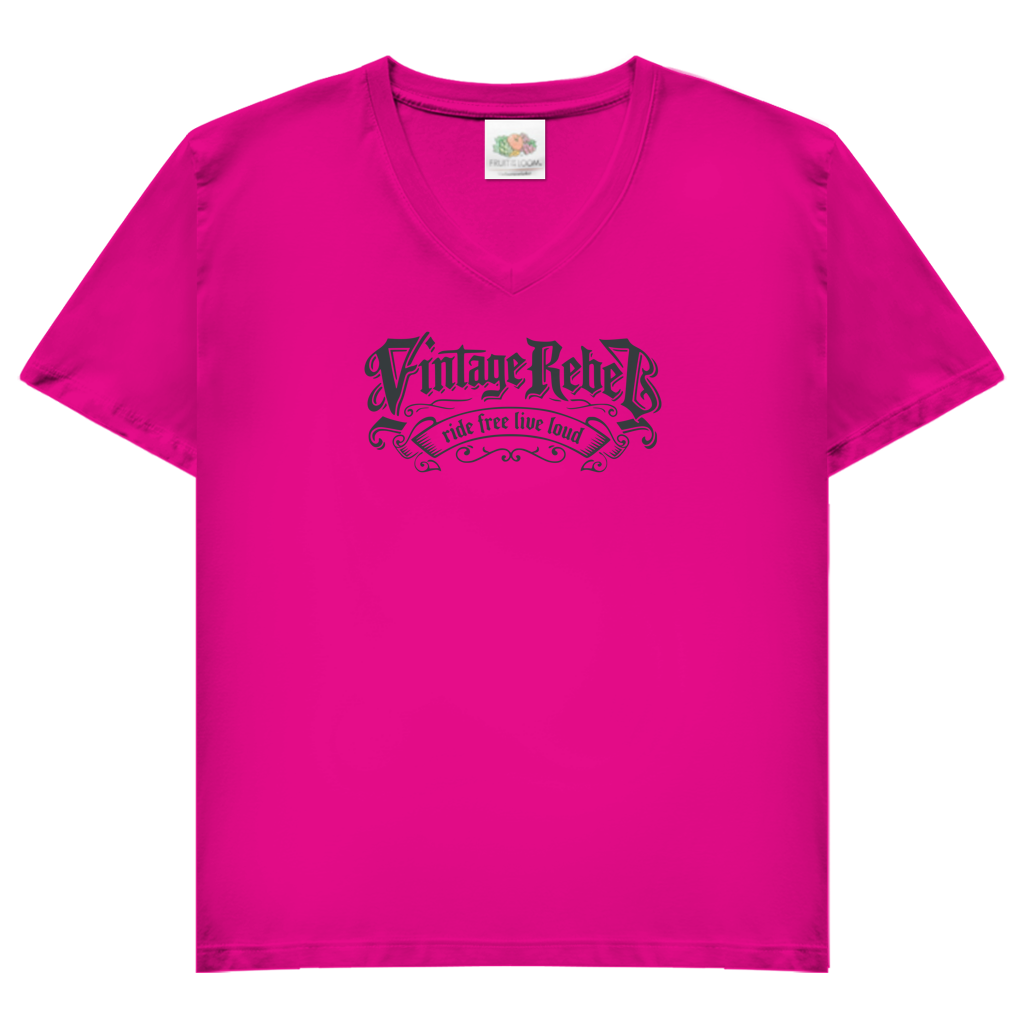 Damen V-Neck T-Shirt "Nacked Bike"