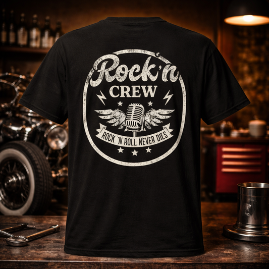 T-Shirt "Rock 'N Crew" | Brustdruck | Unisex