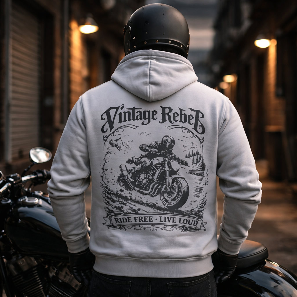 Herren Zipper Hoodie "Nacked Bike"