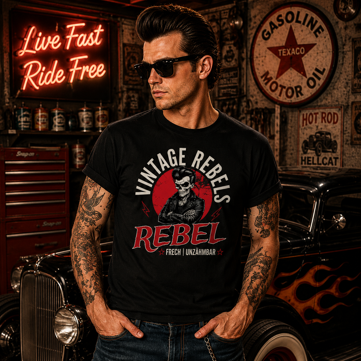 T-Shirt "Rockabilly Rebell"
