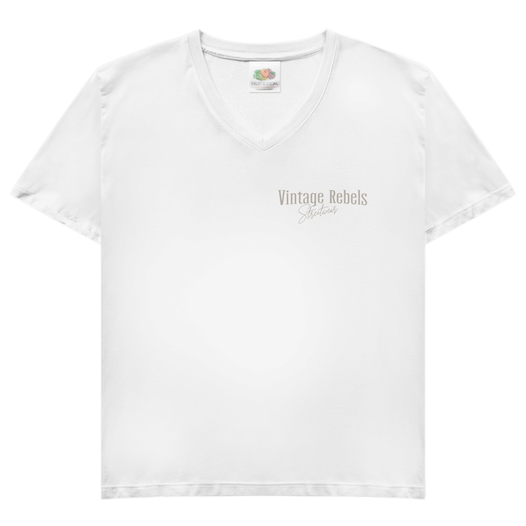 T-Shirt V Neck " RIDE " Brust- & Rückendruck