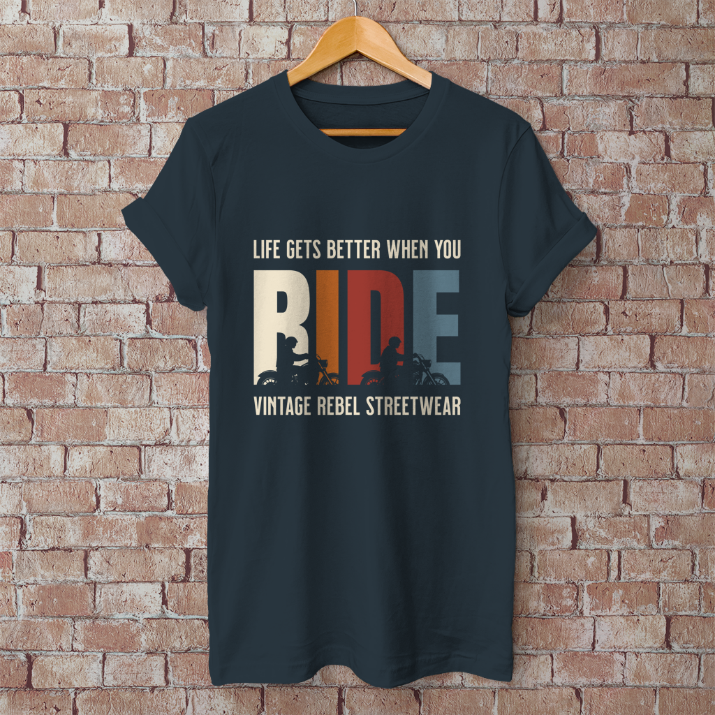 T-Shirt "RIDE"  Herren Brustdruck