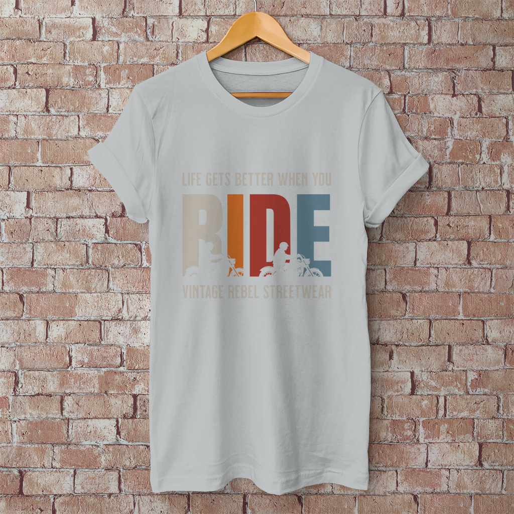 T-Shirt "RIDE"  Herren Brustdruck
