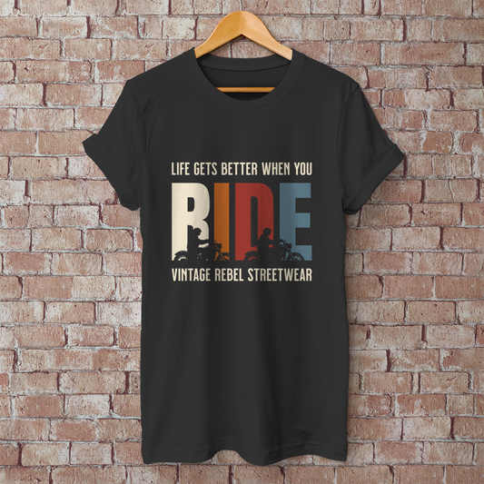 T-Shirt "RIDE"  Herren Brustdruck