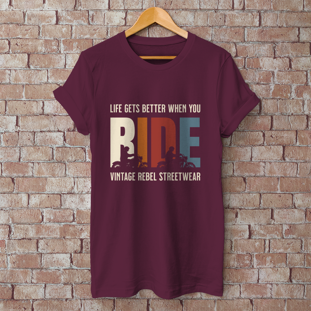 T-Shirt "RIDE"  Herren Brustdruck