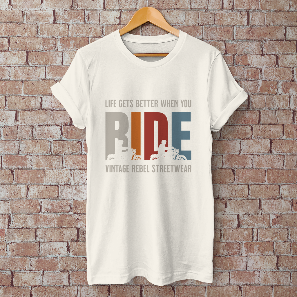 T-Shirt "RIDE"  Herren Brustdruck