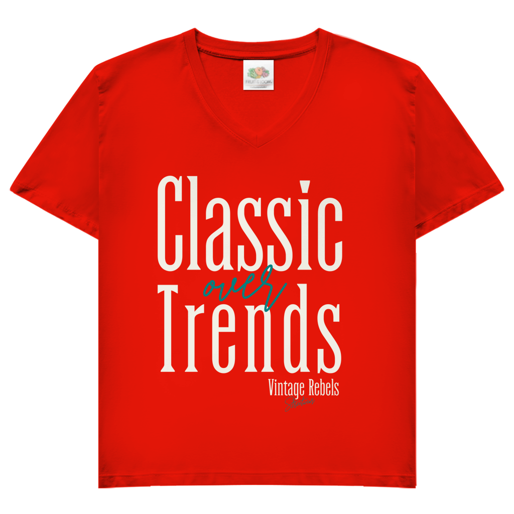 T-Shirt "Classic over Trends" V-Neck