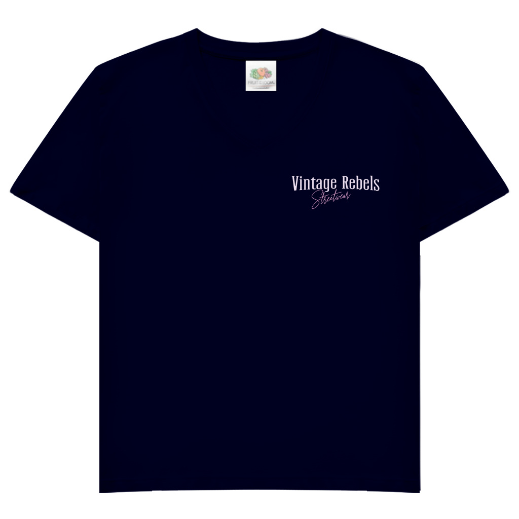 T-Shirt "Classic over Trends" V-Neck mit Brust- & Rückendruck