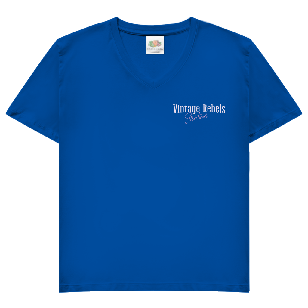 T-Shirt "Classic over Trends" V-Neck mit Brust- & Rückendruck