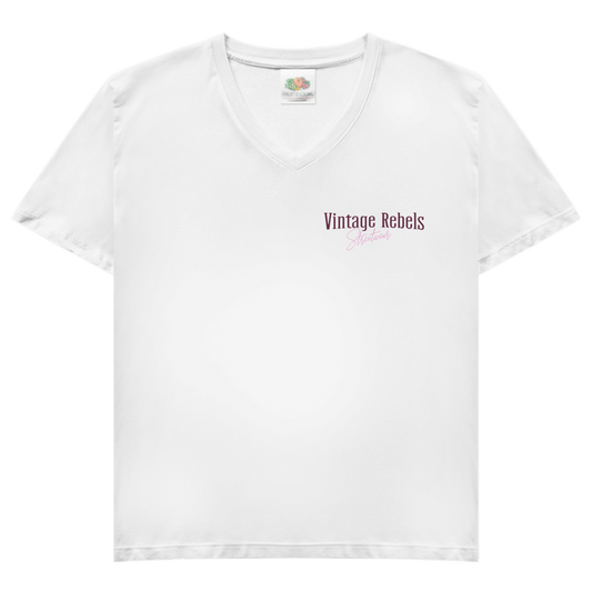 T-Shirt "Classic over Trends" V-Neck mit Brust & Rückendruck