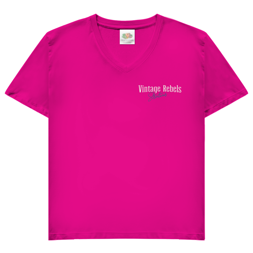 T-Shirt "Good Things" V-Neck Brust & Rückendruck