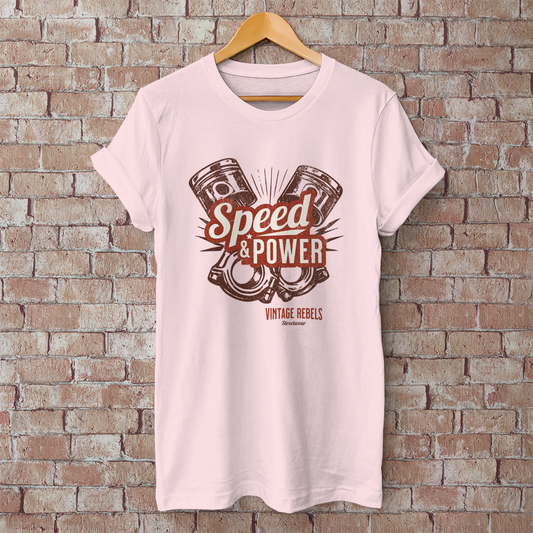 T-Shirt "Speed & Power" zweifarbig