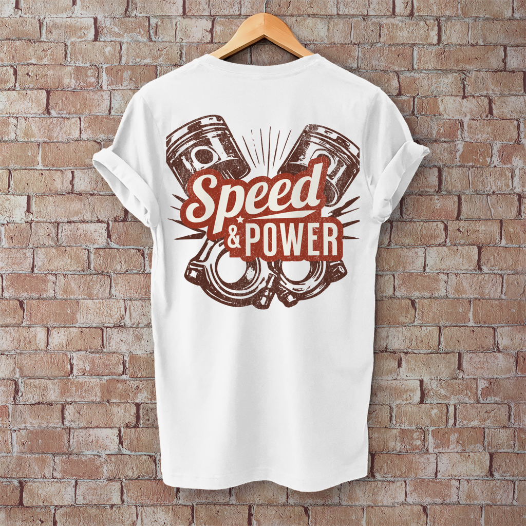 T-Shirt "Speed & Power"  Rückendruck
