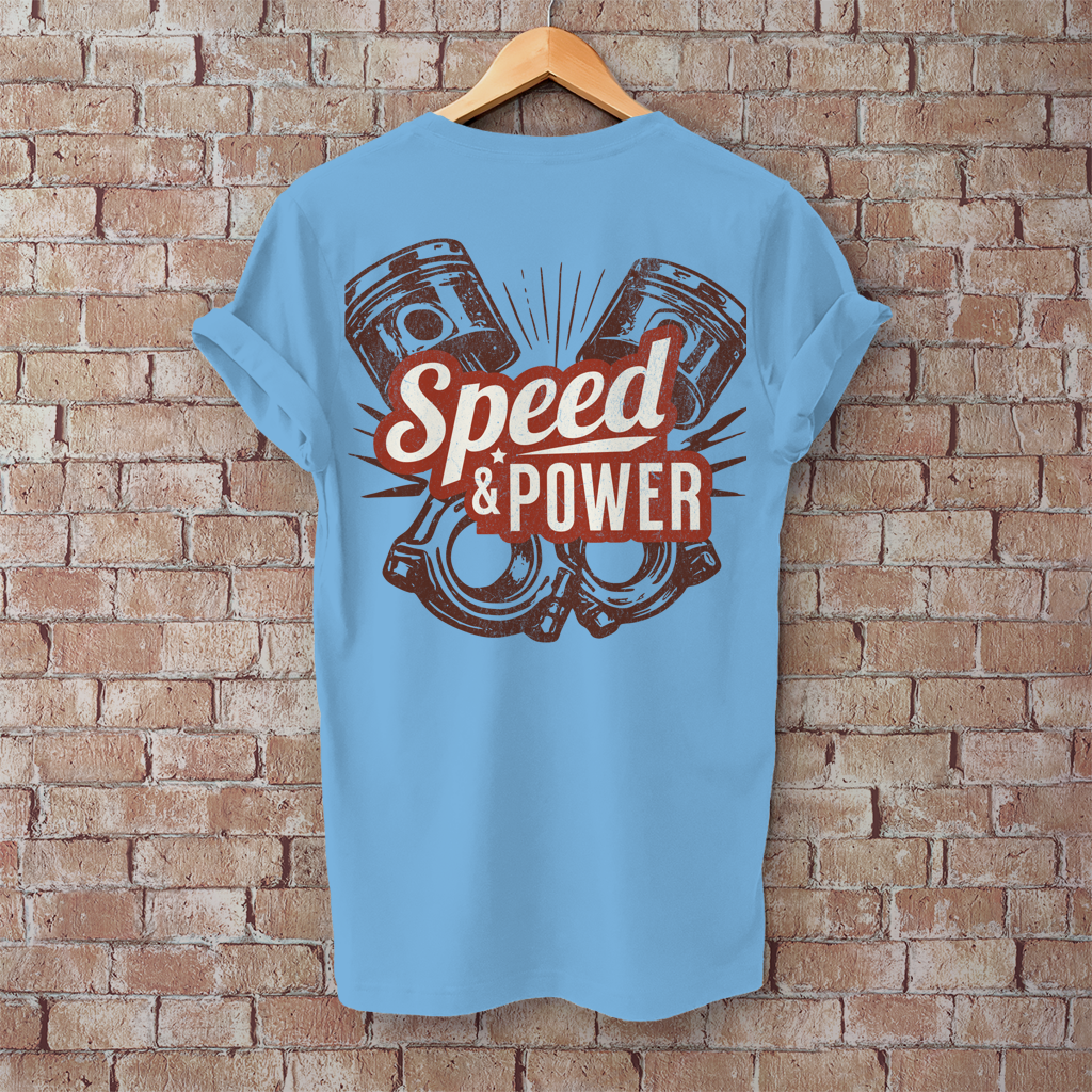 T-Shirt "Speed & Power"  Rückendruck