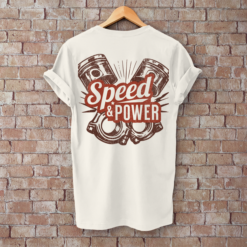 T-Shirt "Speed & Power"  Rückendruck