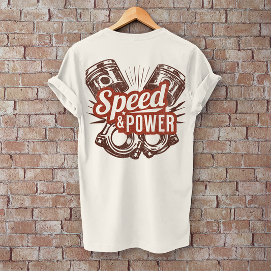 T-Shirt "Speed & Power"  Rückendruck