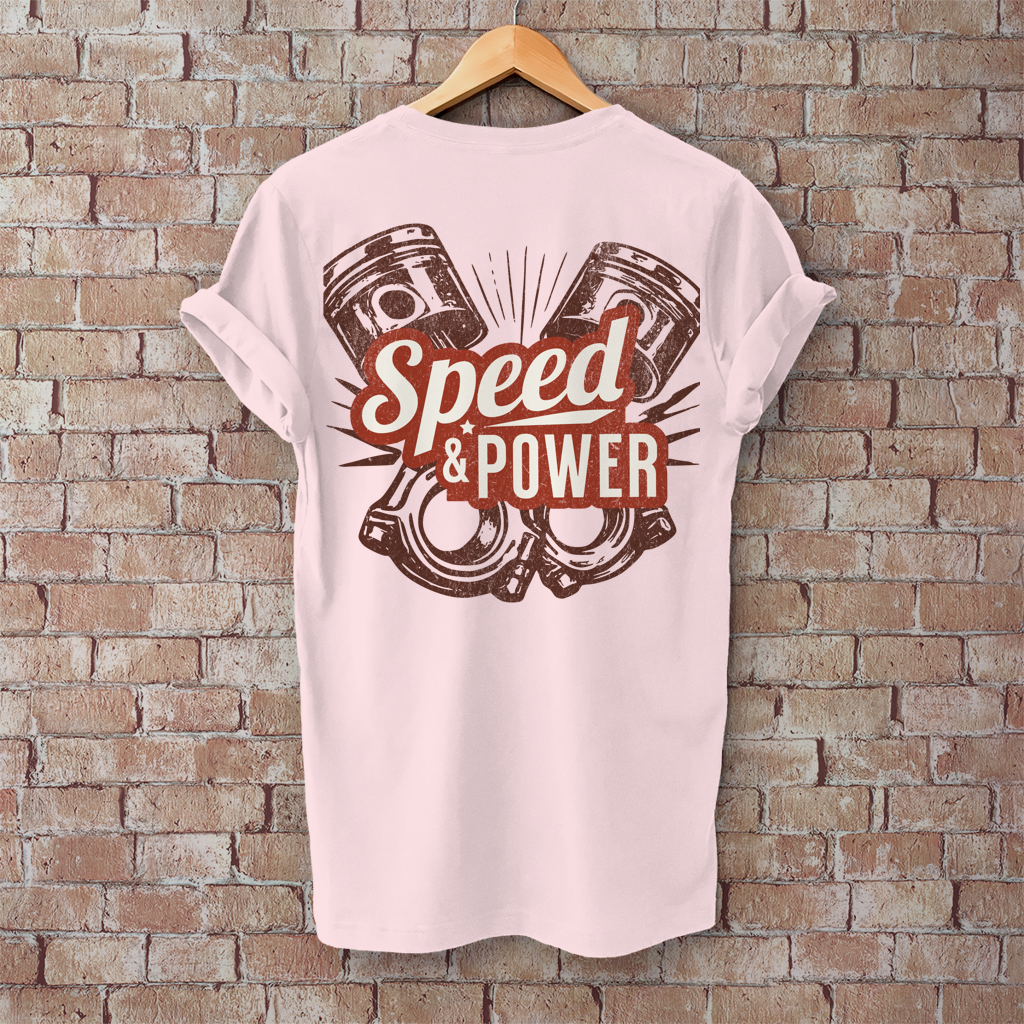 T-Shirt "Speed & Power"  Rückendruck