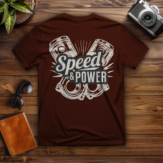 T-Shirt "Speed & Power"  Brust- & Rückendruck