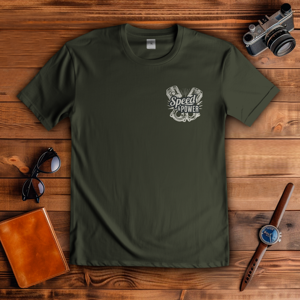 T-Shirt "Speed & Power"  Brust- & Rückendruck