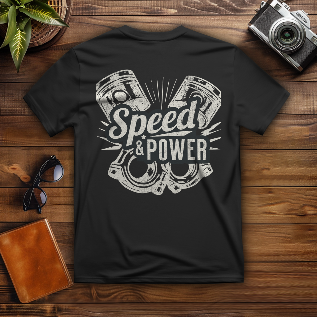 T-Shirt "Speed & Power"  Brust- & Rückendruck