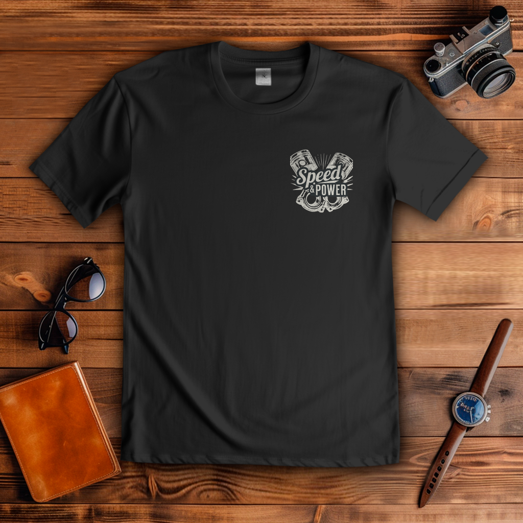 T-Shirt "Speed & Power"  Brust- & Rückendruck