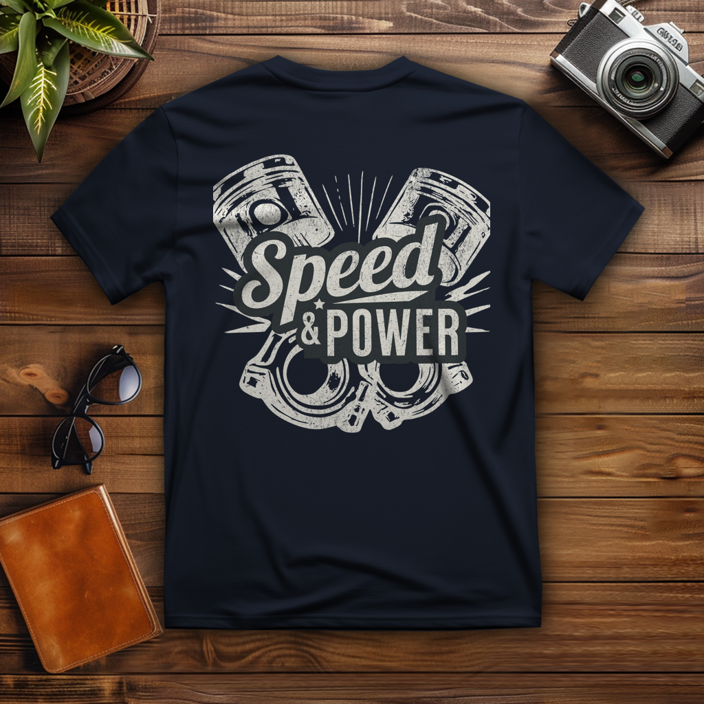 T-Shirt "Speed & Power"  Brust- & Rückendruck