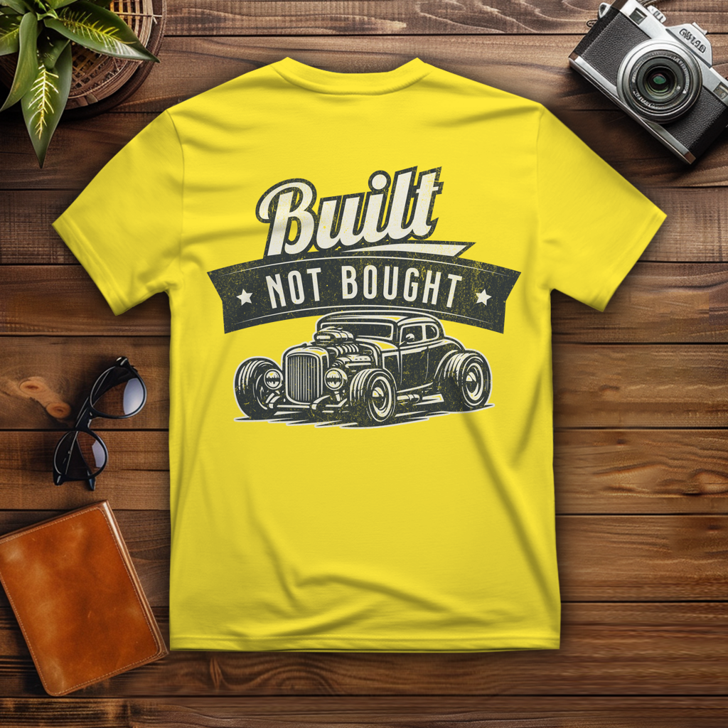 T-Shirt "Built" Brust-& Rückendruck