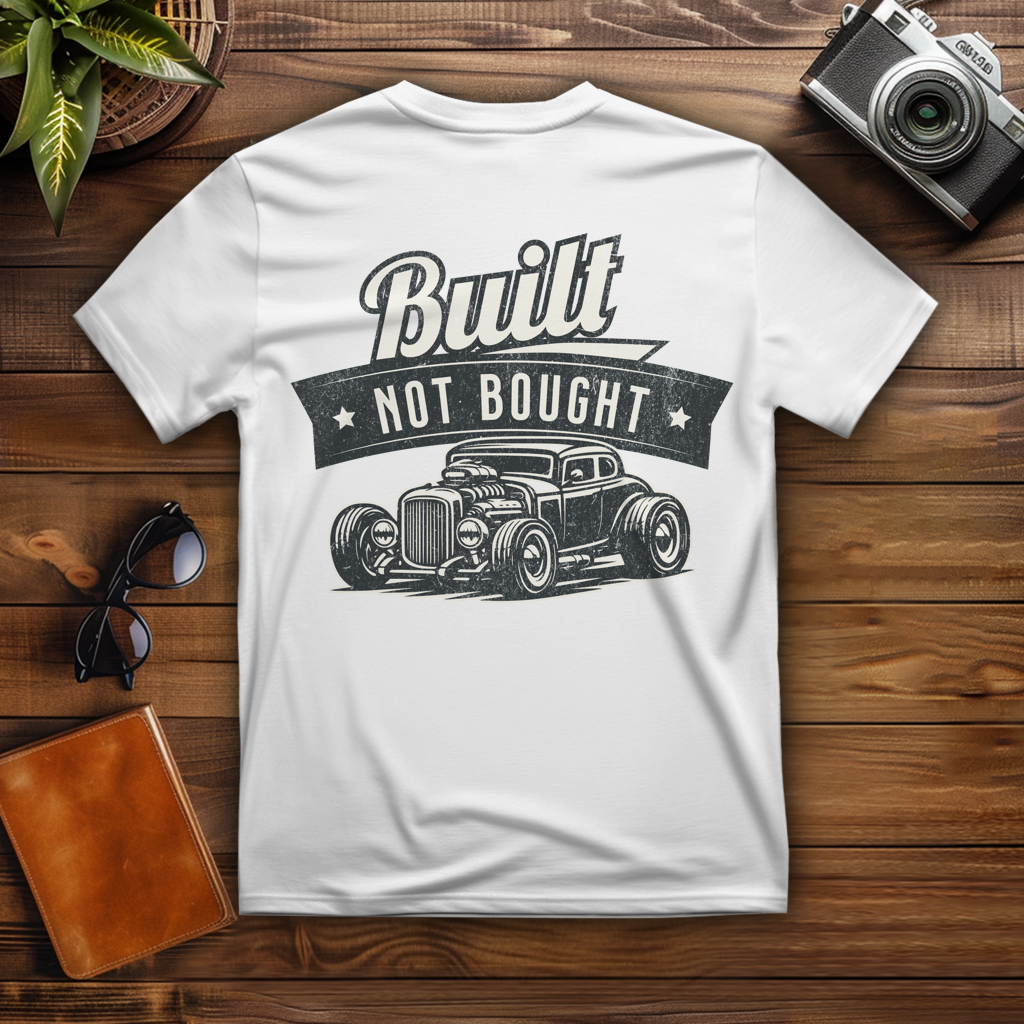 T-Shirt "Built" Brust-& Rückendruck