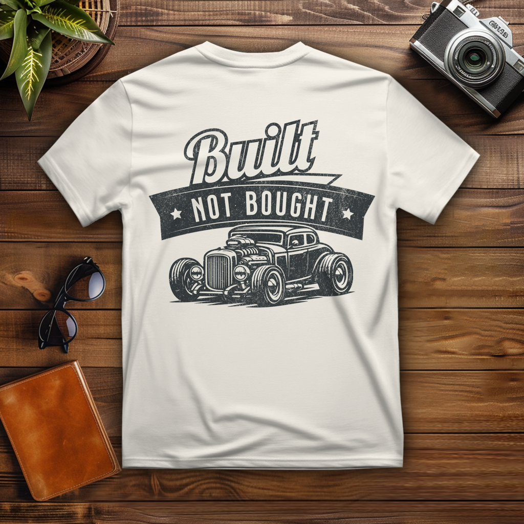 T-Shirt "Built" Brust-& Rückendruck