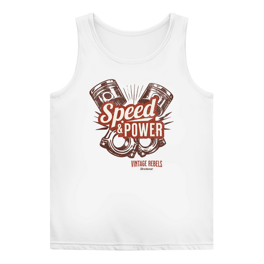 Damen Basic Tank Top "Speed & Power" zweifarbig