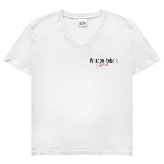 T-Shirt Logo V-Neck Brust-& Rückendruck