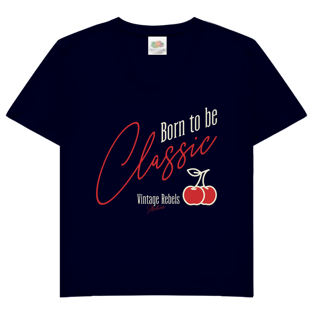 T-Shirt  "Born to be Classic"  V-Neck