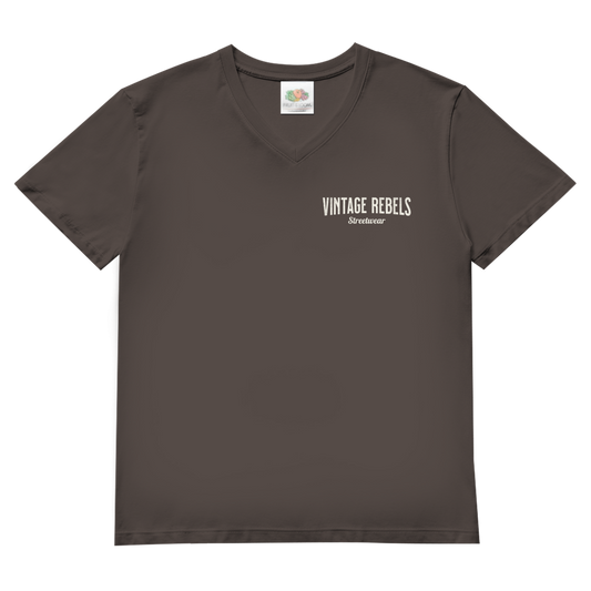 T-Shirt" Erzgebirge – Wo Männer Wurzeln haben" V-Neck Brust-& Rückendruck