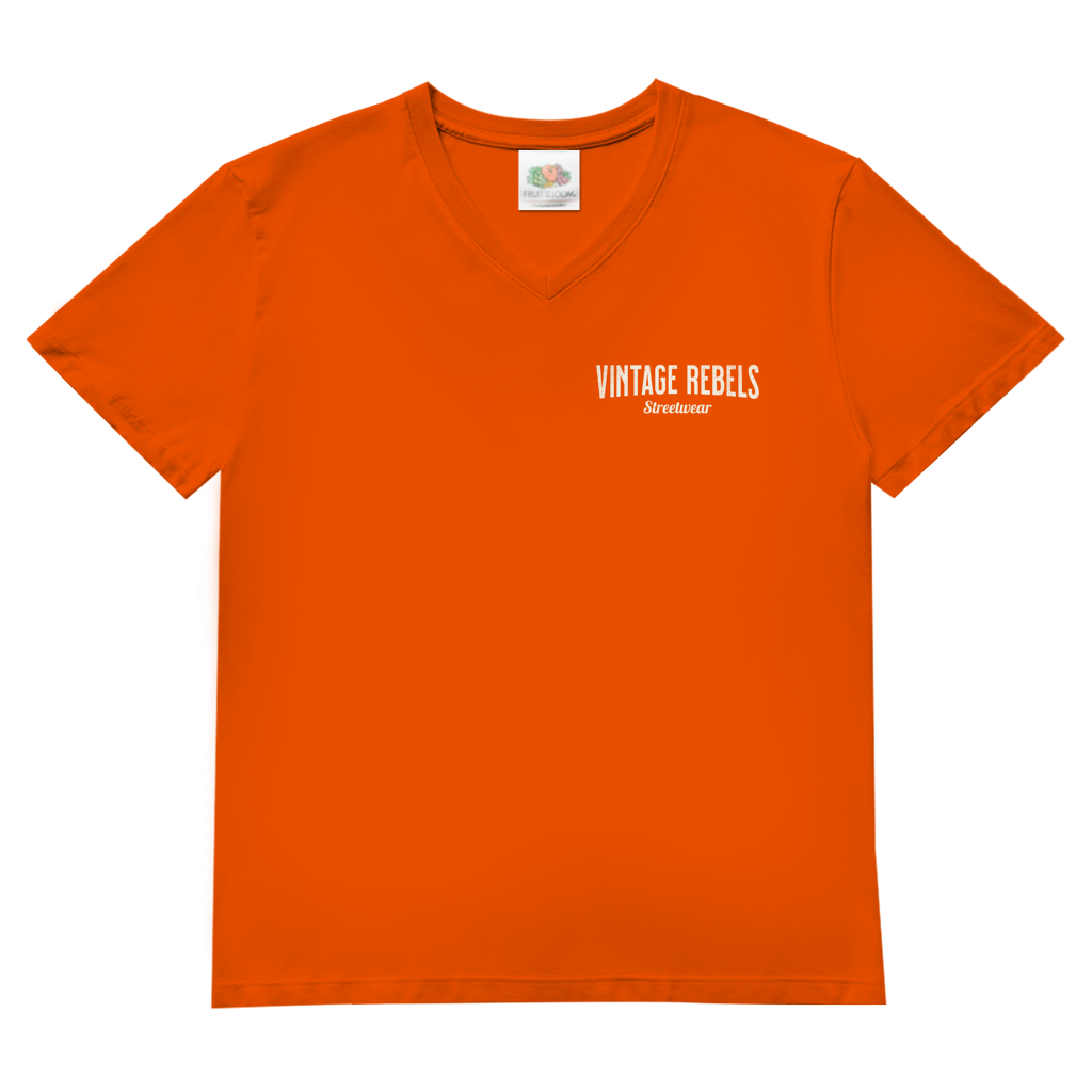 T-Shirt" Erzgebirge – Wo Männer Wurzeln haben" V-Neck Brust-& Rückendruck