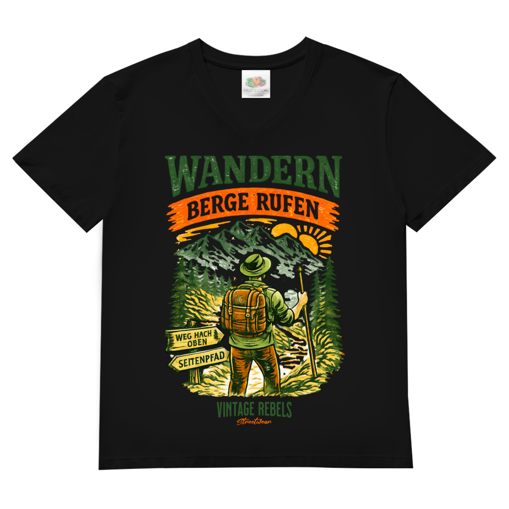 T-Shirt" Berge rufen" V-Neck
