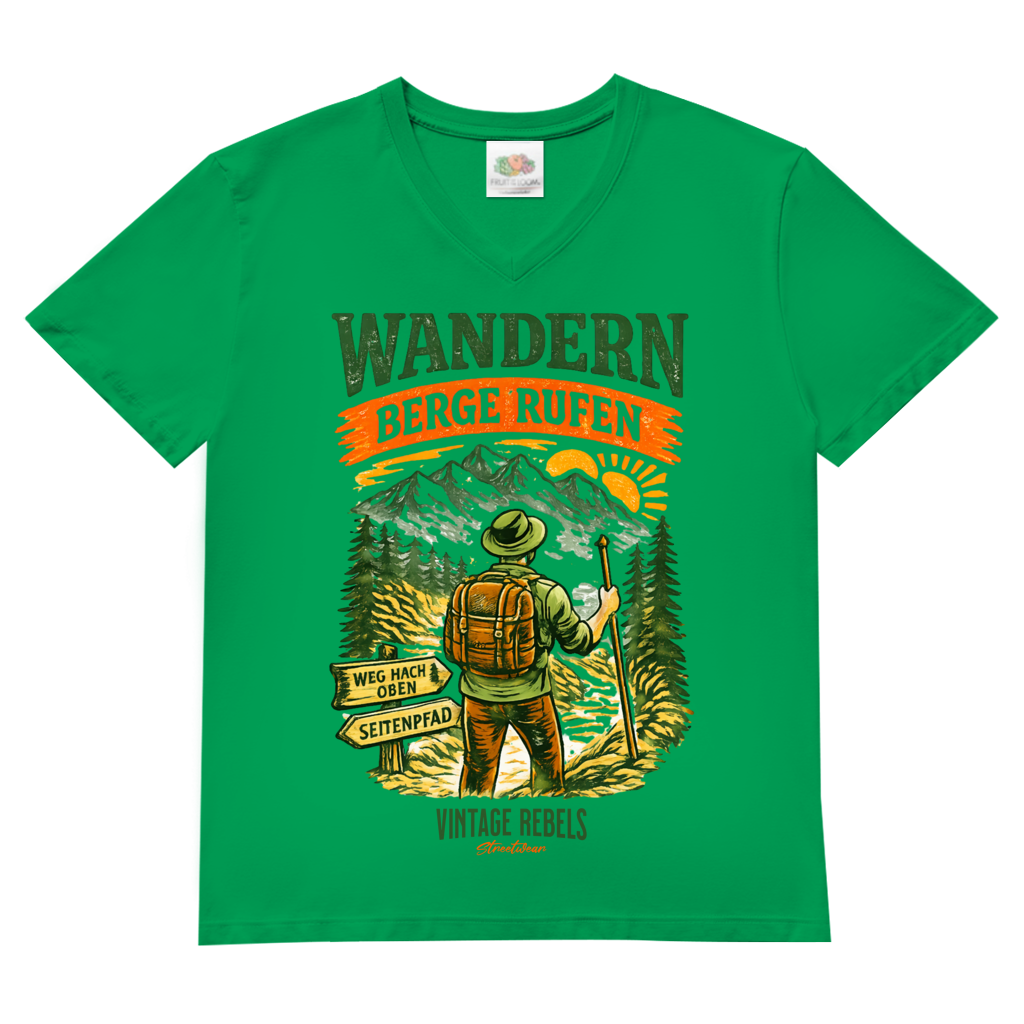 T-Shirt" Berge rufen" V-Neck