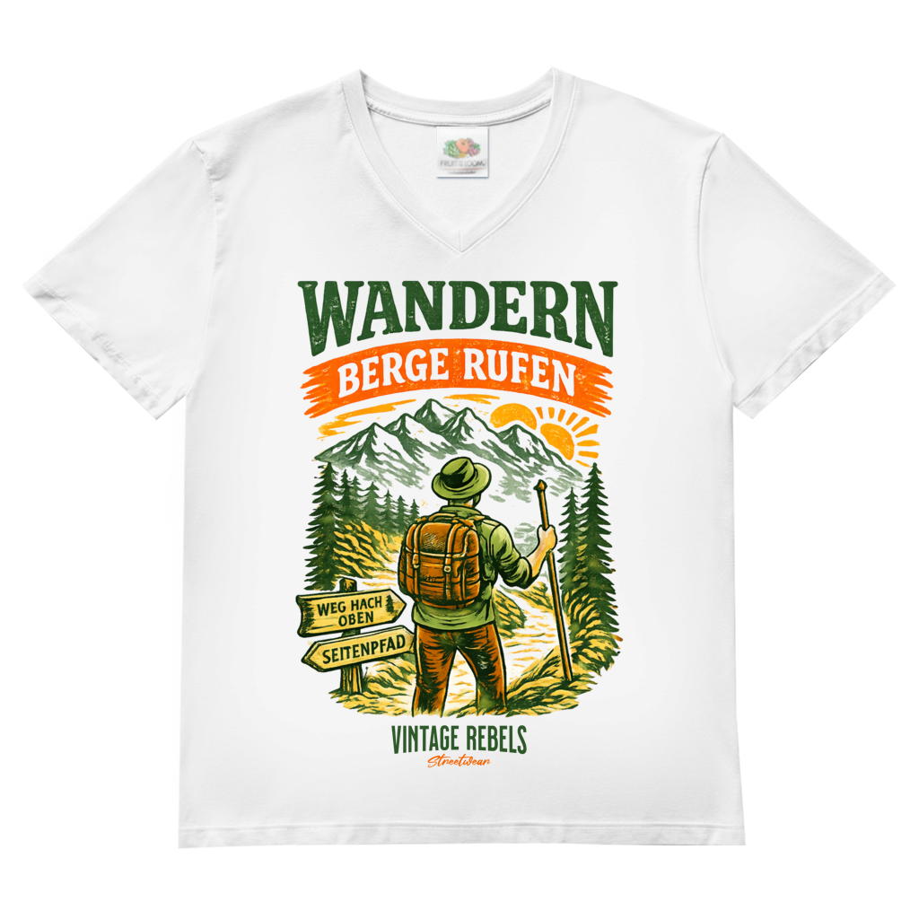 T-Shirt" Berge rufen" V-Neck