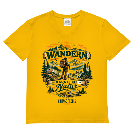 T-Shirt "Raus in die Natur" V-Neck