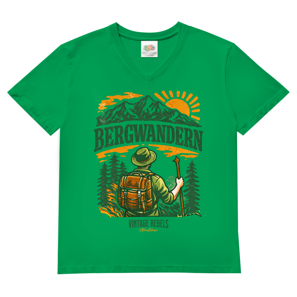 T-Shirt "Bergwandern" V-Neck