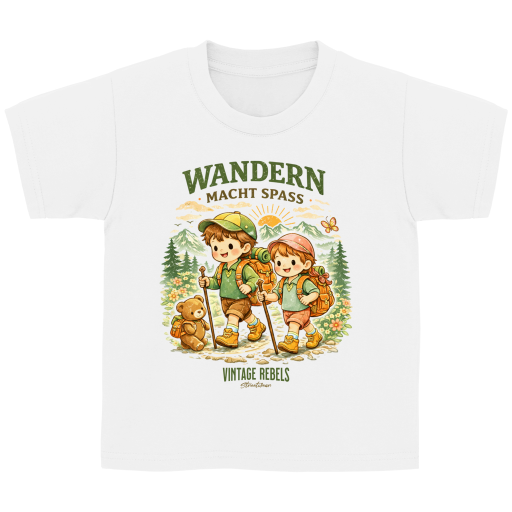 T-Shirt "wandern macht Spaß" für Junge oder Mädchen