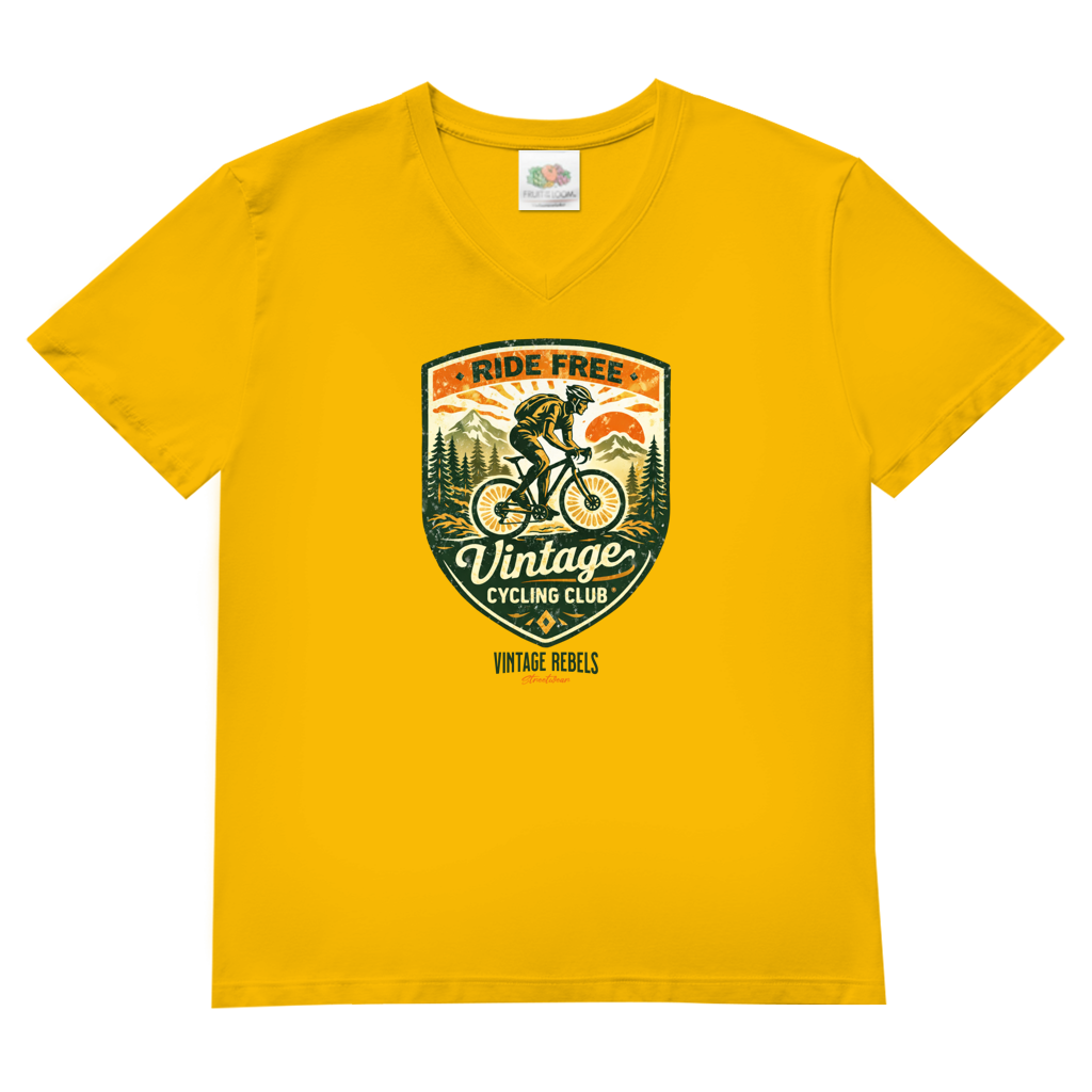 T-Shirt "Cycling Club" V-Neck