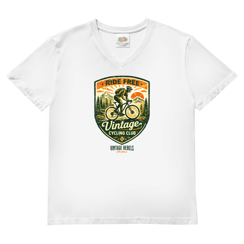 T-Shirt "Cycling Club" V-Neck