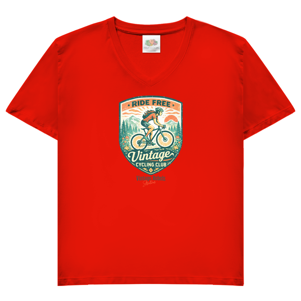 T-Shirt "Cycling Club"  V-Neck
