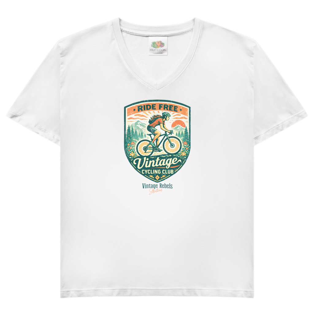 T-Shirt "Cycling Club"  V-Neck