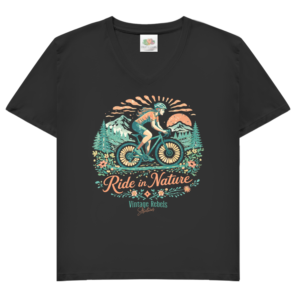 T-Shirt "Ride in Nature" V-Neck