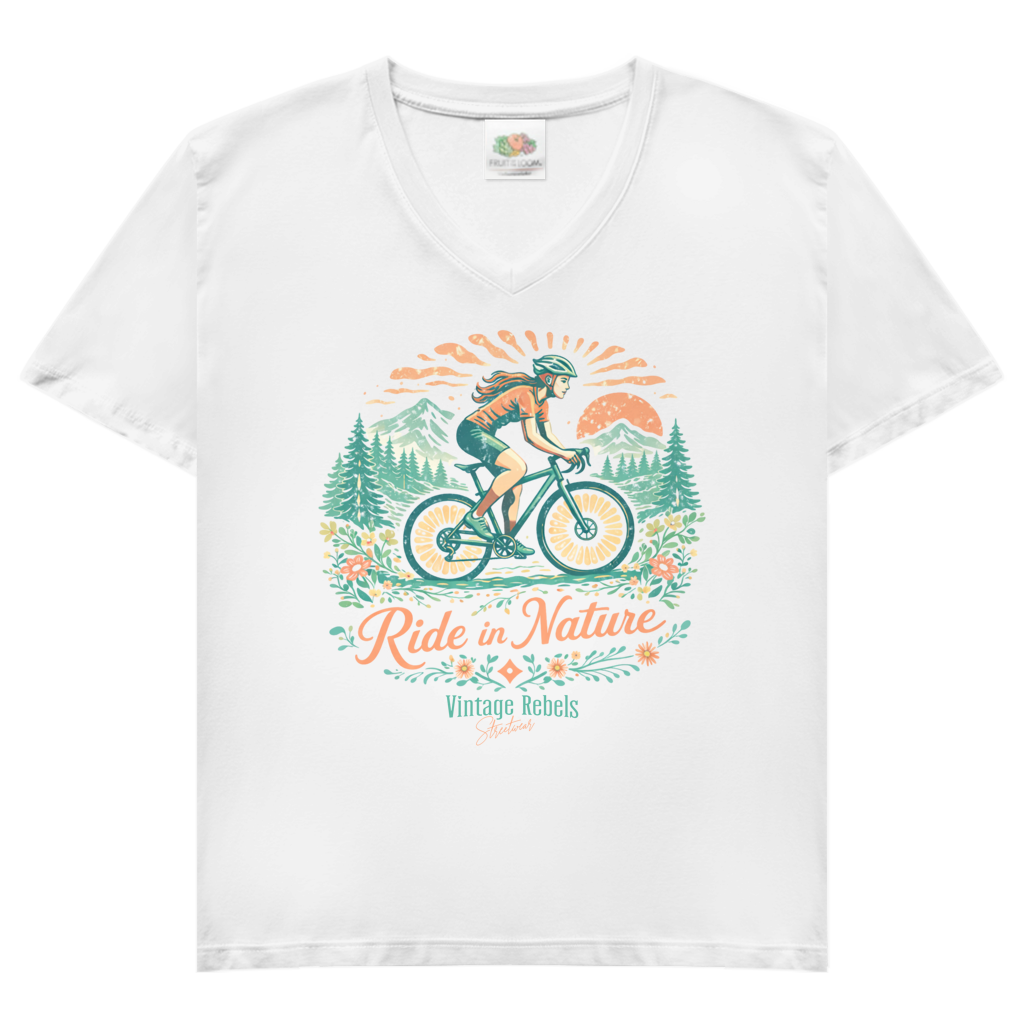 T-Shirt "Ride in Nature" V-Neck