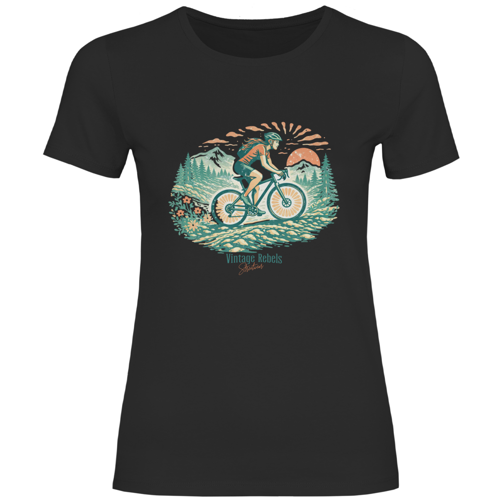 Damen T-Shirt Radfahren Frauen