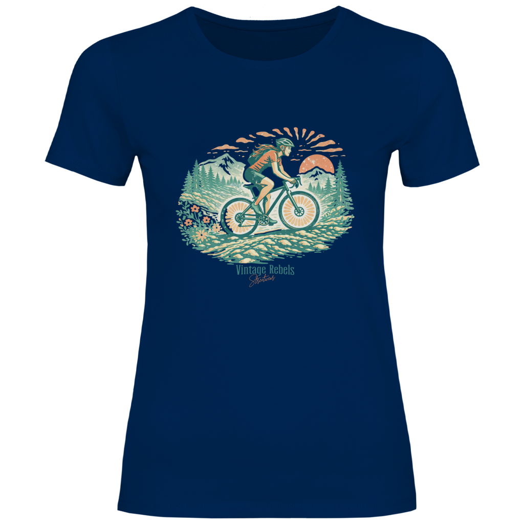 Damen T-Shirt Radfahren Frauen
