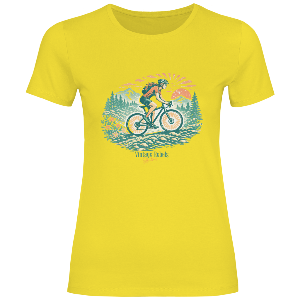 Damen T-Shirt Radfahren Frauen